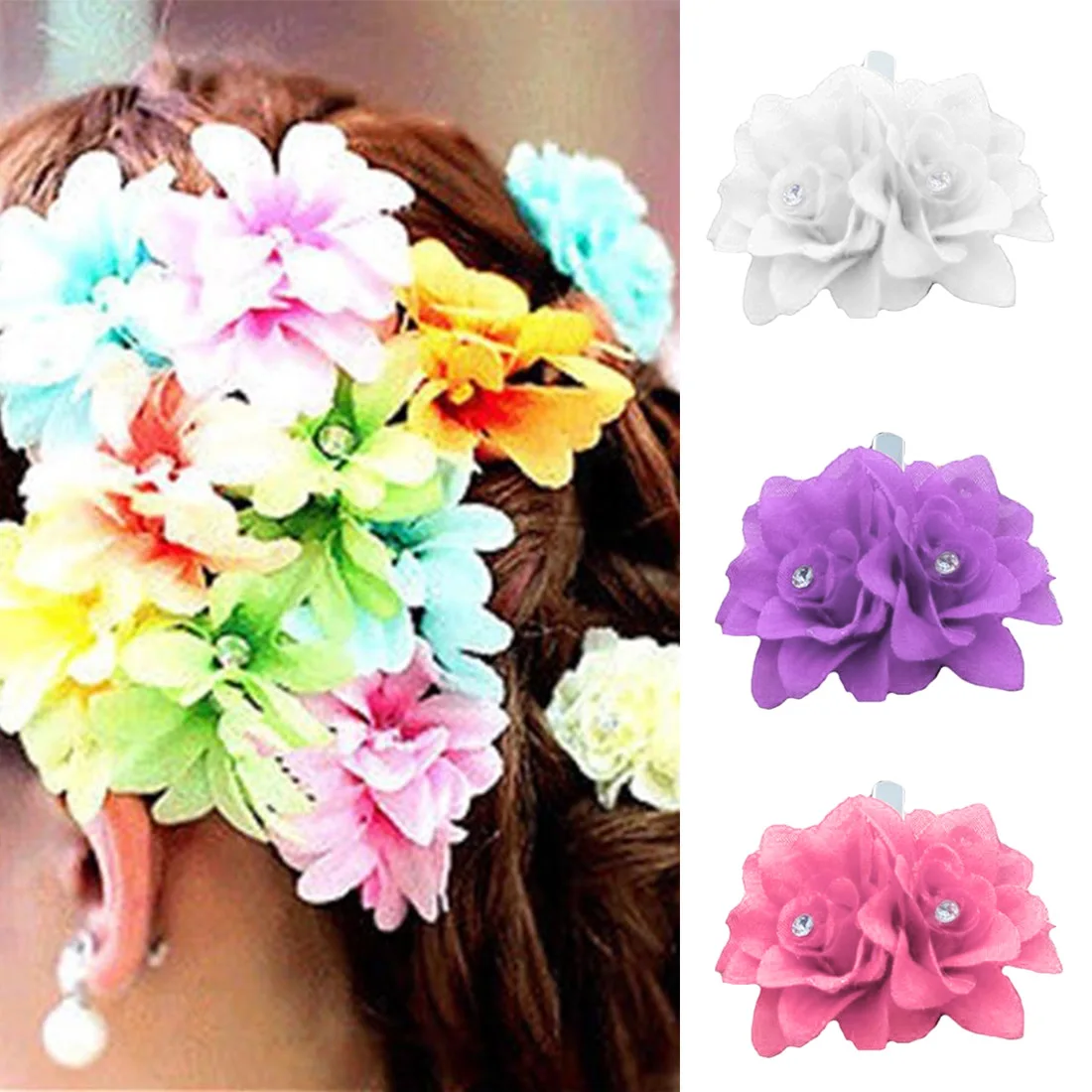 

2019 fashion Women Handmade headbands Flower Hairband Crown headband Wedding Wreath Bridal heasdband prendedor de cabelo