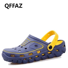 QFFAZ мужские сандалии летние дышащие сандалии на плоской подошве Для мужчин s легкие шлепанцы с плоской подошвой, уличные пляжные Для мужчин обувь для отдыха шлепанцы Zapatillas Hombre
