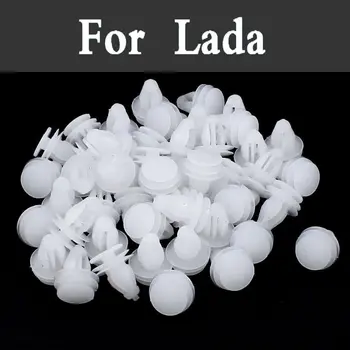 

100pcs Car Styling White Plastic Rivet Door Retainer Clips 15mm Head For Lada Chance Granta Kalina Priora Sens Vesta Vida