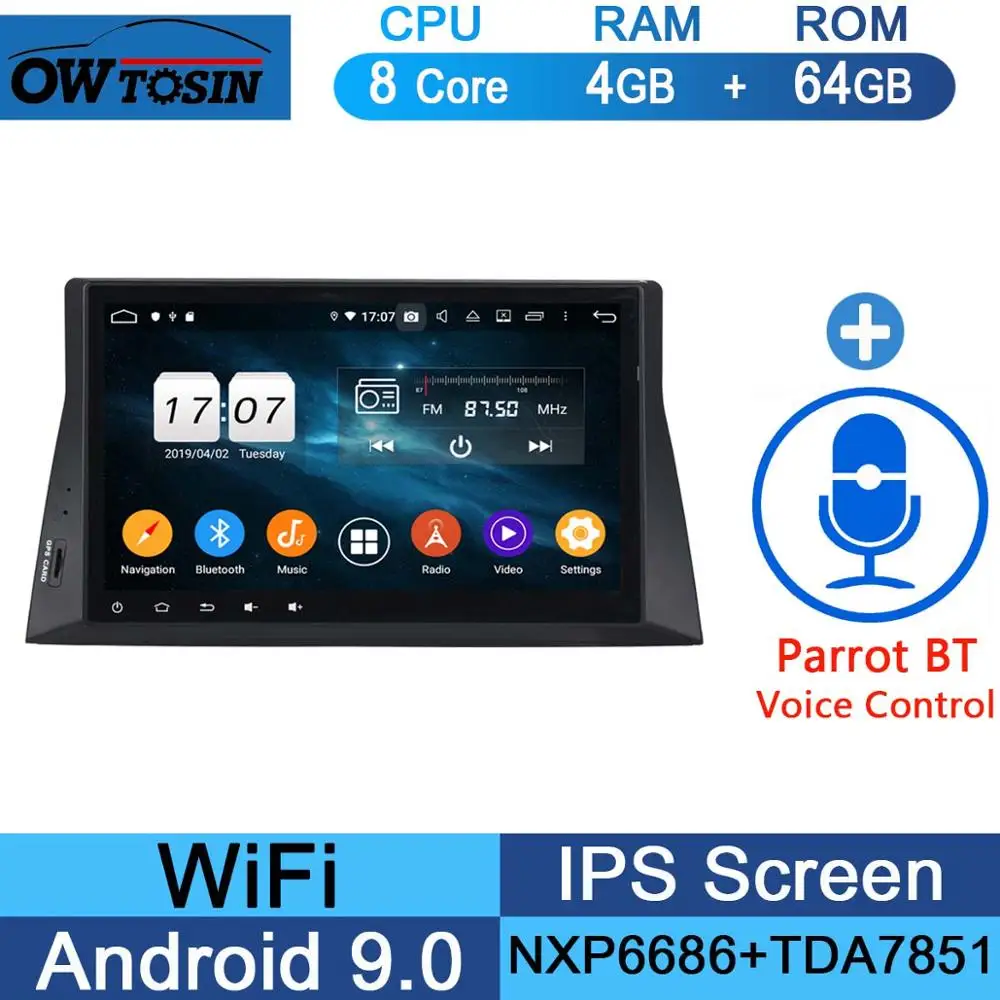 10," ips 8 Core 4G+ 64G Android 9,0 Автомобильный DVD плеер для Honda Accord 8 2008 2009 2010 2011 2012 2013 gps компактное минирадио CarPlay попугай - Цвет: 64G Parrot BT