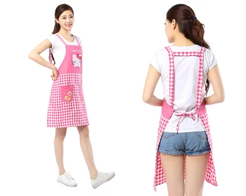 

Cartoon Stripe Apron Waterproof Chef Kitchen Cooking With Front Pocket Useful Apron Beauty salon beautician work clothes apron