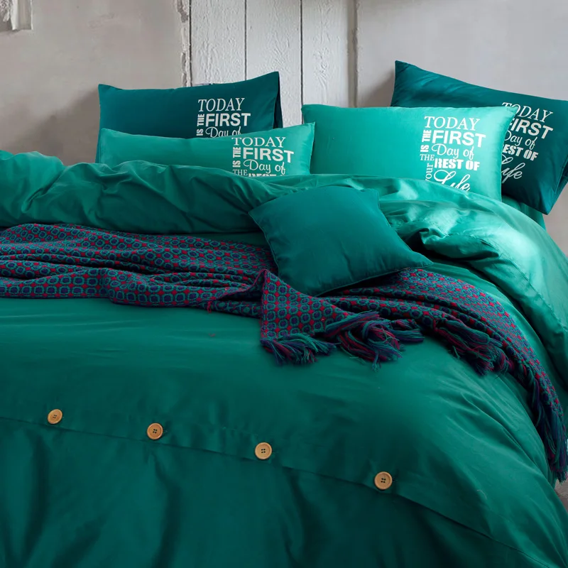 

Comfortable 100% Cotton Bedding Sets Duvet/Quilt Cover&Pillowcase Printed American style High Quality Linen Cloth Home Textile