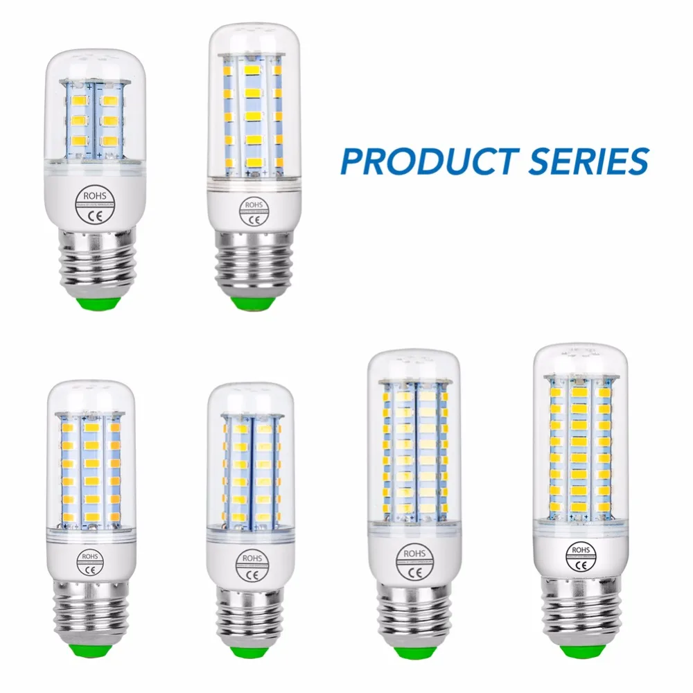 

6PCS E27 LED Bulb 220V E14 LED Lamp Energy saving Light LED Corn Bulb SMD5730 24 36 48 56 69 72LEDS Lampada LED Lights For home