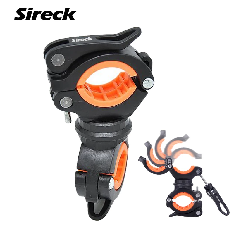 

Sireck Upgrade 360° Bike Bicycle LED Flashlight Lamp Bracket Mount Clip Clamp Holder Bicycle Bike Light Holder