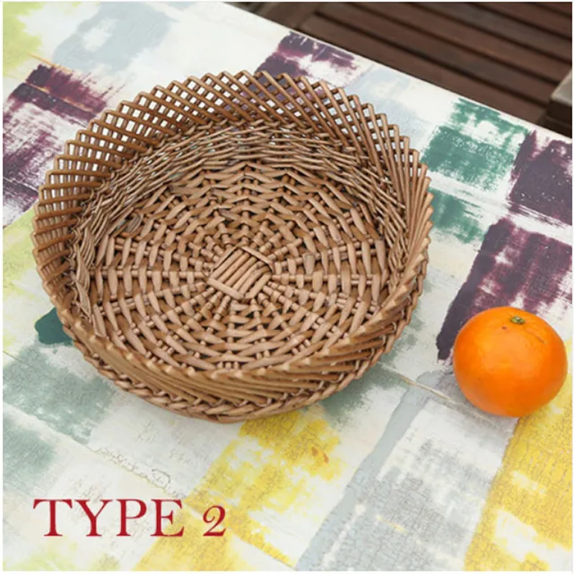 Handwoven Natural Healthy Fruit Wicker Basket Household Decorative Rattan Storage Baskets for