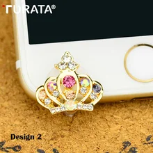 TURATA Корона Форма Мода 3,5 мм Красочные трехмерные дизайн мобильного телефона уха Кепки пыли разъем для Iphone Пылезащитная заглушка Samsung