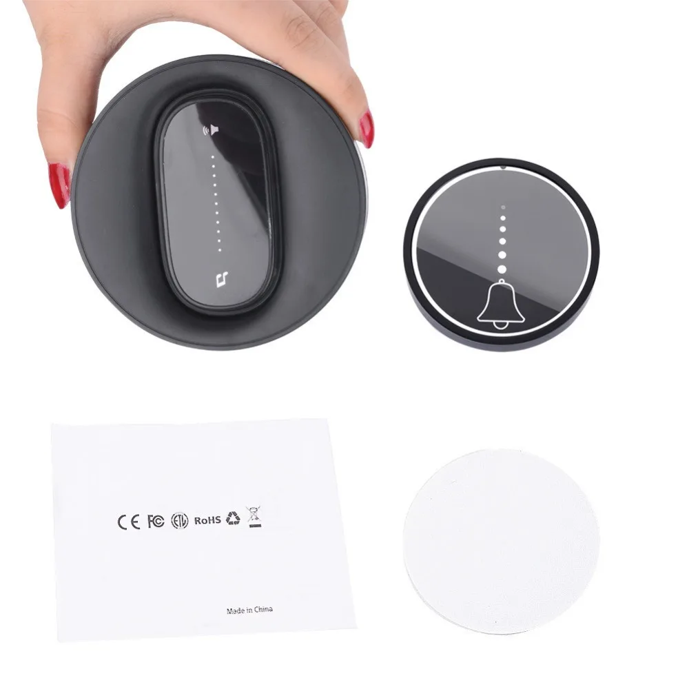 SMATRUL self powered Waterproof Wireless DoorBell night light no battery EU plug home Cordless Door Bell 1 2 button 1 2 Receiver 10