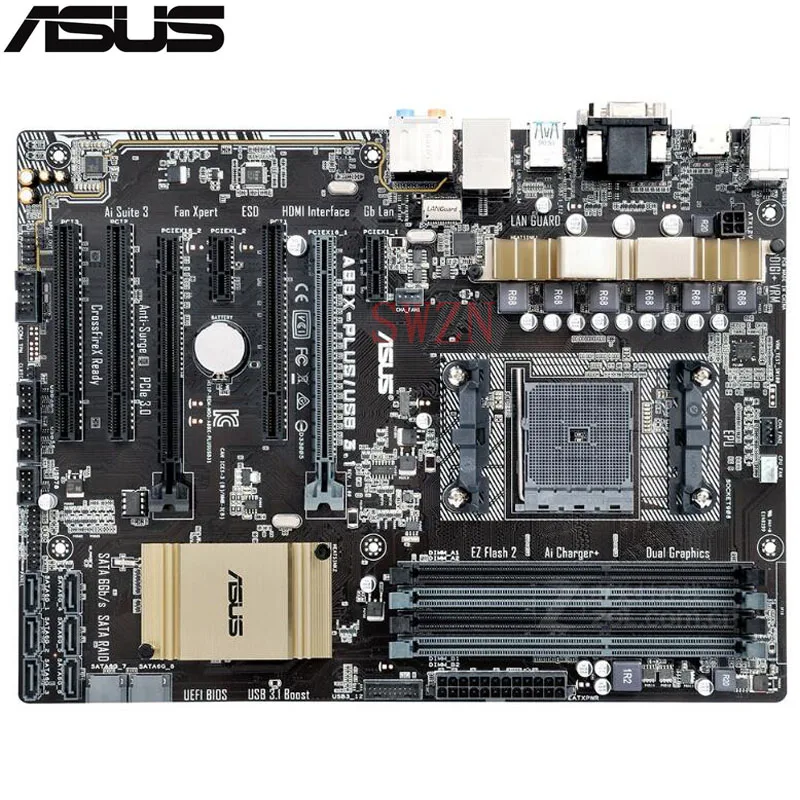 

original New Desktop motherboard For ASUS A88X-PLUS/USB 3.1 A88X Socket FM2+ 4*DDR3 support 64G 8*SATA III ATX