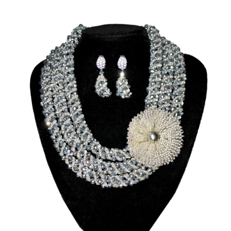 4UJewelry изящные ювелирные изделия наборы для женщин зеленый и белый Дубай комплект