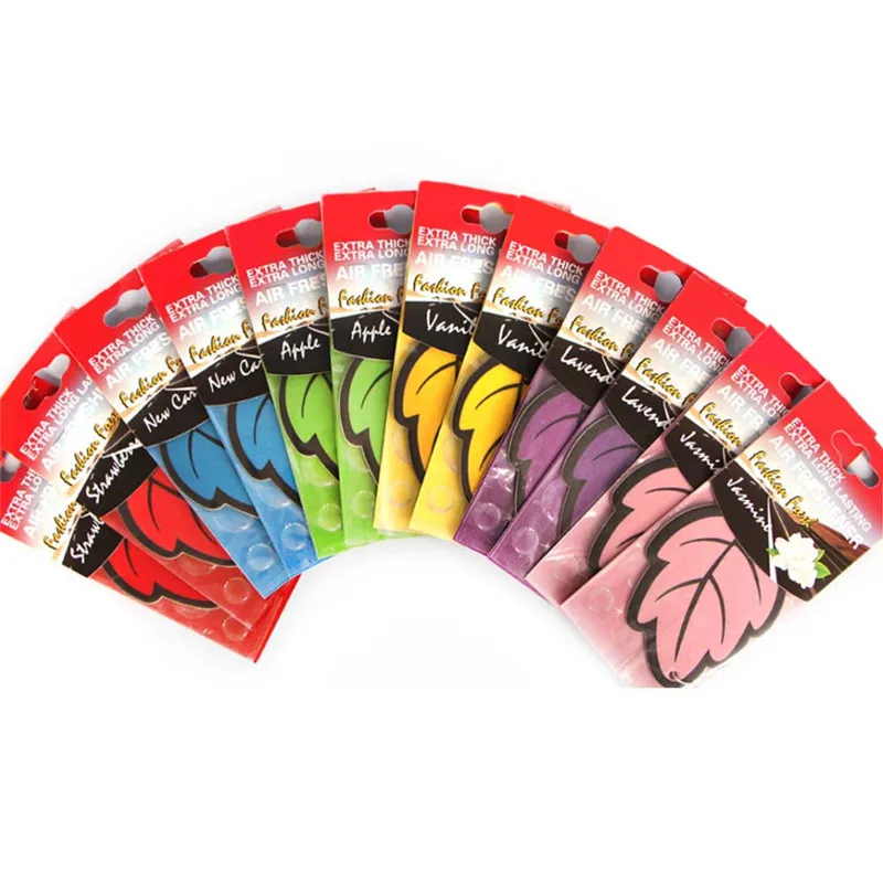 6Pcs Leaf Shape Hanging Paper Air Freshener Home Decor Vanilla Perfumed