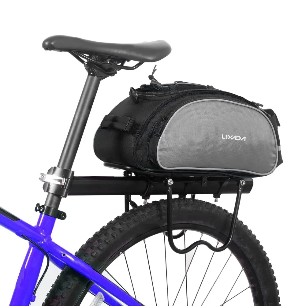 Clearance Lixada Rear Seat Bag For Bicycle Cycling Bags On Bike Backseat 13L Bicycle Bag Multifunctional Rack Pack Trunk For Bicycle 3