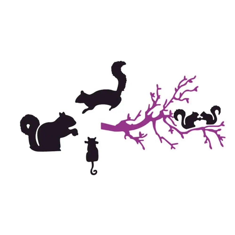 

Tree with Squirrel Metal Cutting Dies New 2019 for Card Making DIY Scrapbooking Album Paper Embossing Cuts Stencil Craft Dies