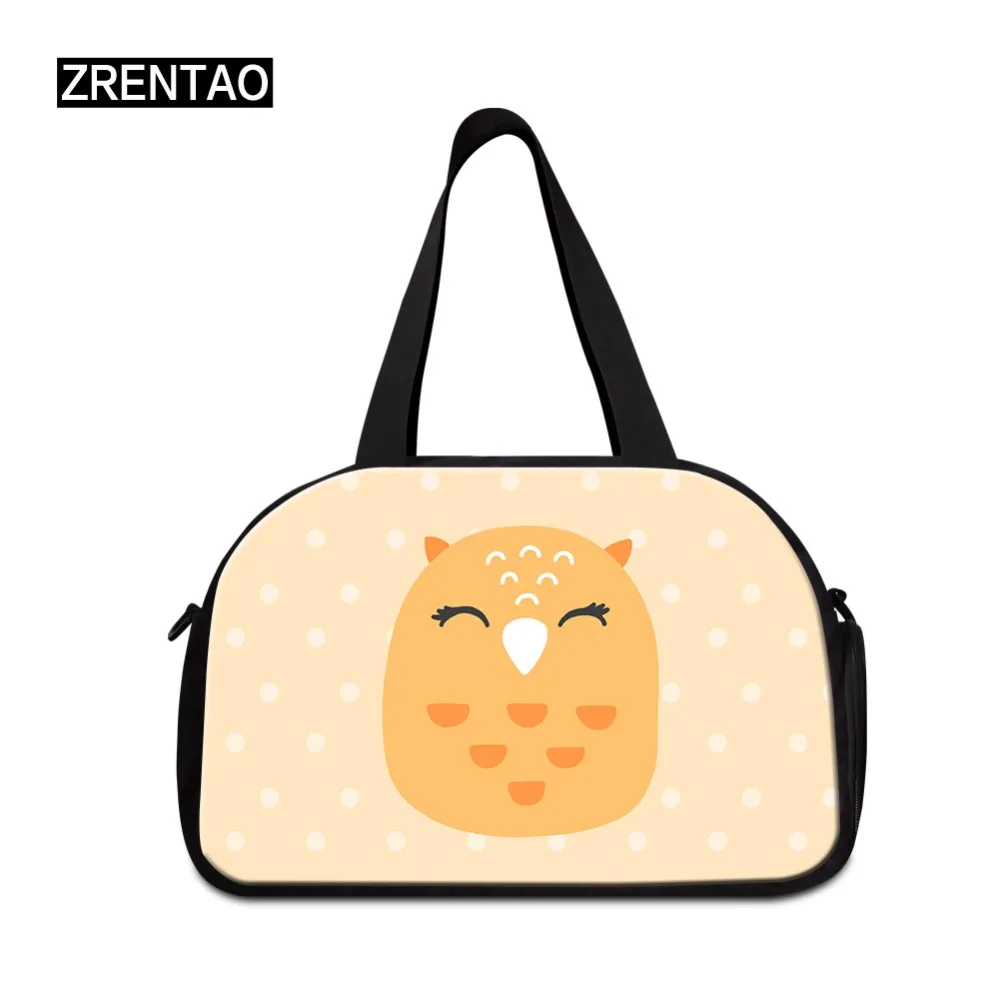 

ZRENTAO 3D cartoon traveling bags 10 colors travel duffle with shoes pockets large capacity crossbody Mummy bags weekend bags