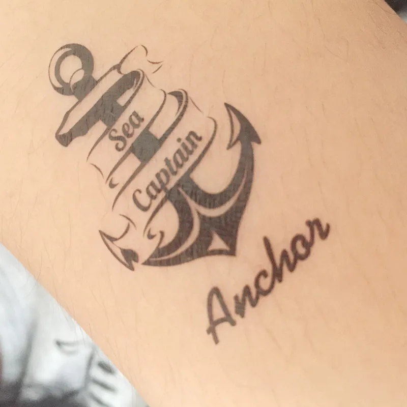 100sheets Rudder Anchor Temporary Body Art Tattoo Sticker Anchor Design Pattern Stickers Dog Stickers Blackberrysticker Generator Aliexpress