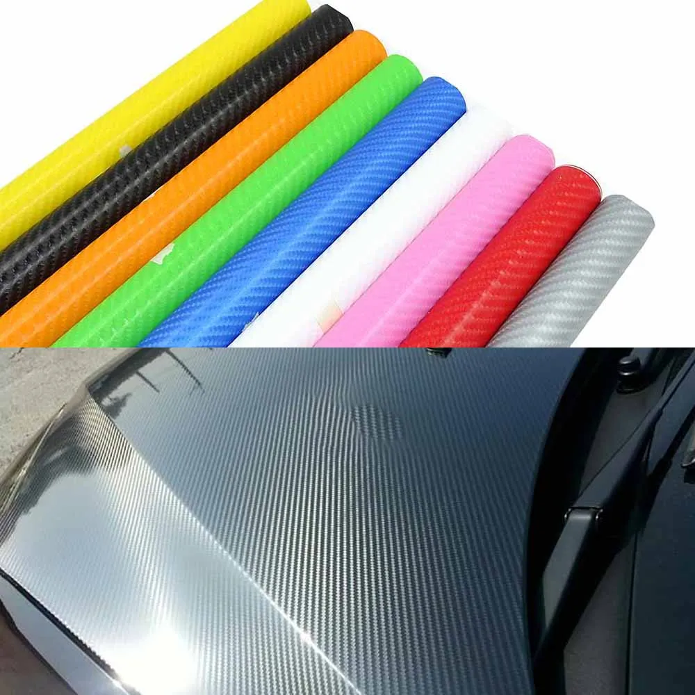 

2m/5m/10m/20mX152cm 4D Carbon Fiber Vinyl Film Car Stickers Carbon Fibre Wrap Sheet Roll Automobiles Car-styling Accessories