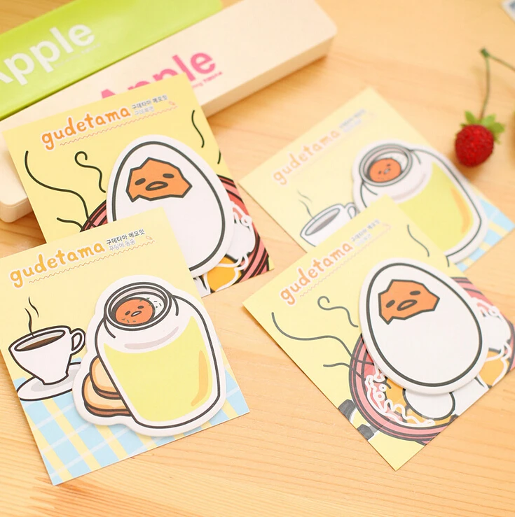 

Q51 Kawaii Cute Gudetama Lazy Egg Self-Adhesive Memo Pad Sticky Notes Post It Bookmark School Office Supplies