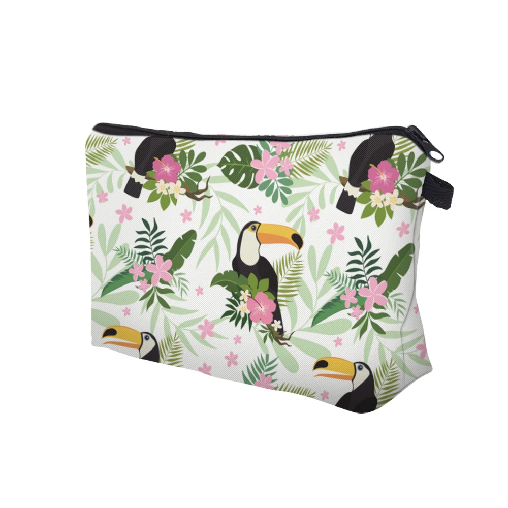 Deanfun 3D الطباعة التجميل أكياس الطيور و زهرة النساء السفر ضرورة ماكياج المنظم 50918