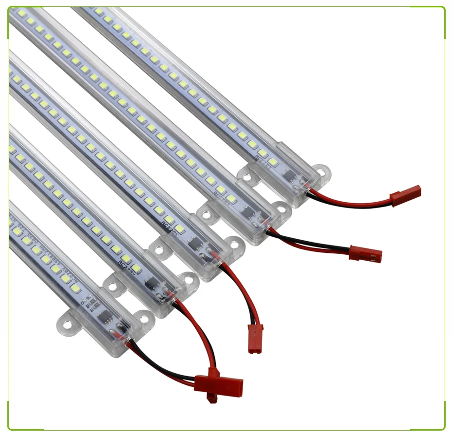 Светодиодветодиодная жесткая балка аллюминиевый профиль 50cm Светодиодный светильник 2835 220V AC Витрина LED Жесткий светлый бар Кабель коммутатора EU светодиодная лента для кухни лента светодиодная лампа для кухни