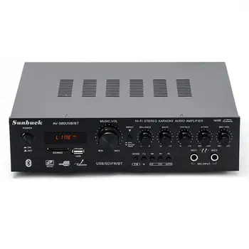 

220V 5.1 channel 300W high power SD USB FM Bluetooth remote control power amplifier home AV amplifier