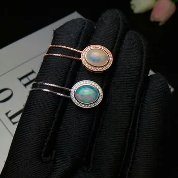 

shilovem 925 sterling silver Natural opal Pendants fine Jewelry new women trendy send necklace wholesale cz070901ago