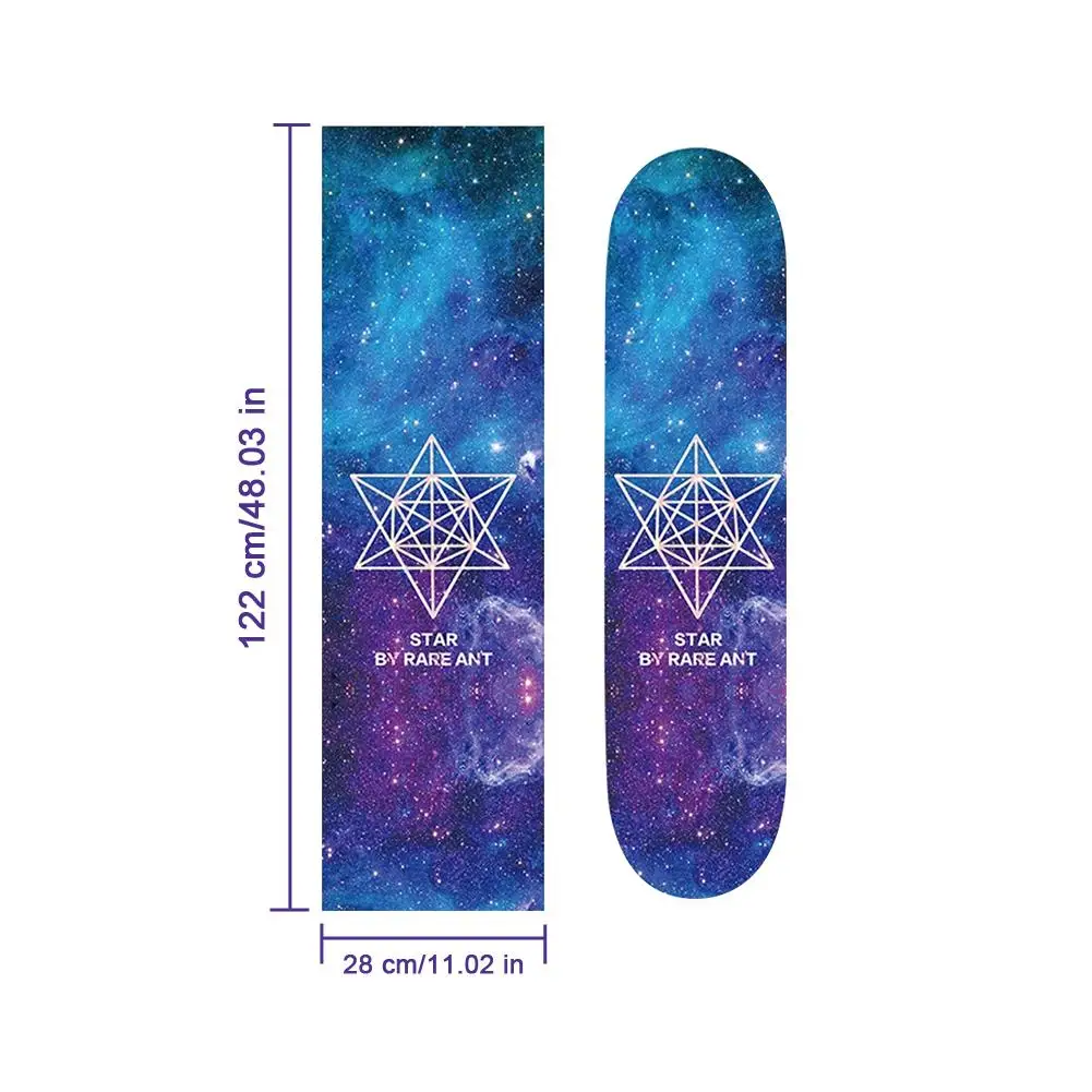 المهنية 122x28 سنتيمتر Longboard الصنفرة سكيت سكيت مع الكلمات تزلج جزء ستار نمط شريط لحام مكافحة الانزلاق ملصقات صائق