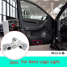 2X светодиодный Автомобильный Дверной светильник для Mercedes Benz ML W164 ML450 ML35 R w251 GL X16 AMG, светильник с логотипом, лазерный проектор, аксессуары для стайлинга автомобилей