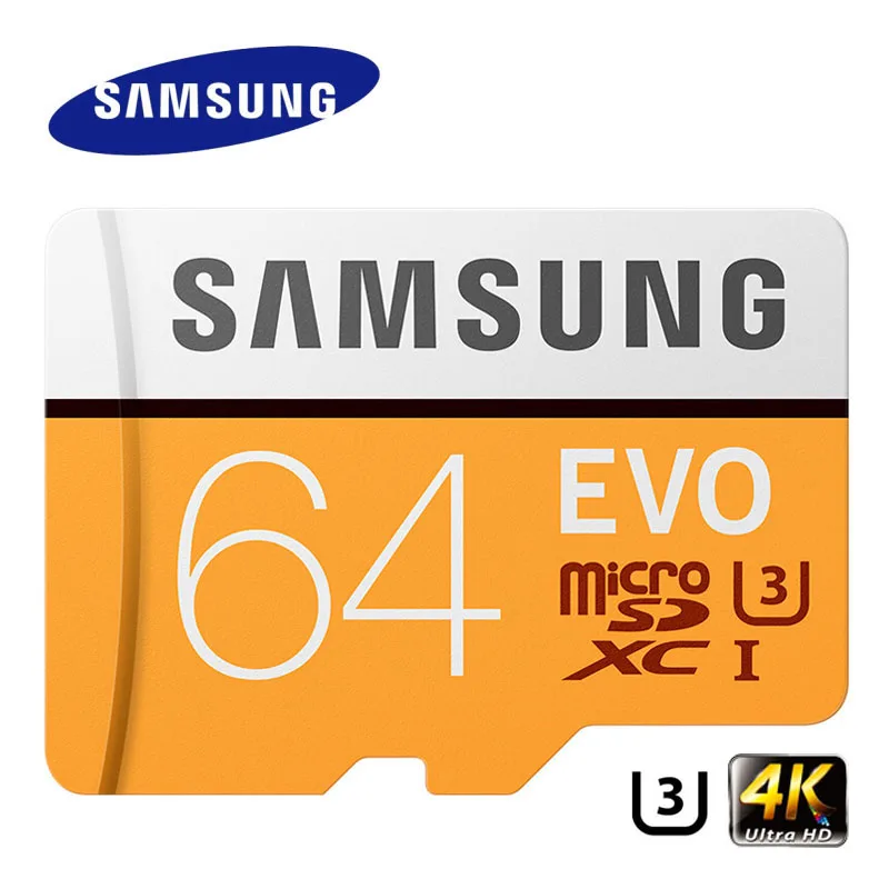 Карта памяти samsung EVO, 256 ГБ, 128 ГБ, 64 ГБ, Micro SD, класс 10, 4 K, Ultra HD, MicroSD карта C10, UHS-I, транс-флэш для samsung Galaxy S8, S7 - Емкость: 64GB U3 R100MBs