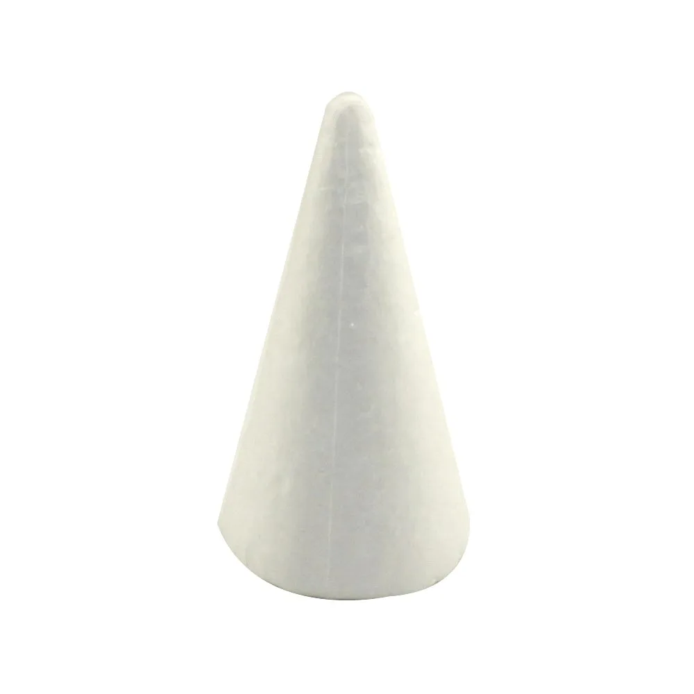 

CCINEE 10PCS/Lot 29cm Natural White Styrofoam Cone Style for Christmas Tree DIY Crafts
