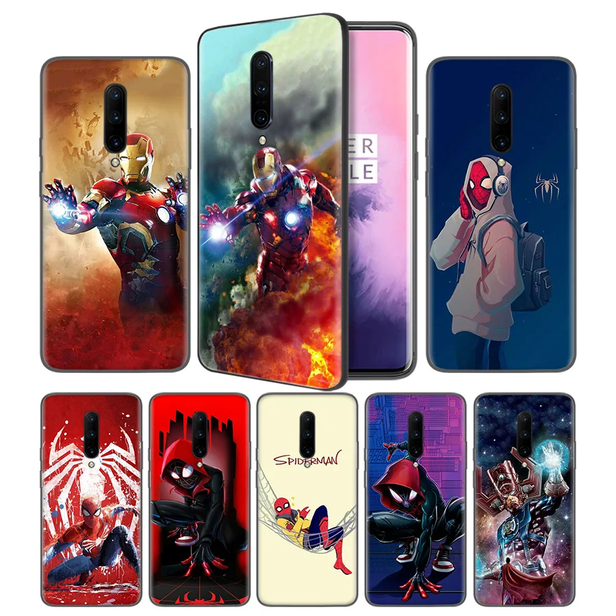 Marvel s The Avengers Marvel Soft Black Silicone Case Cover for font b OnePlus b font