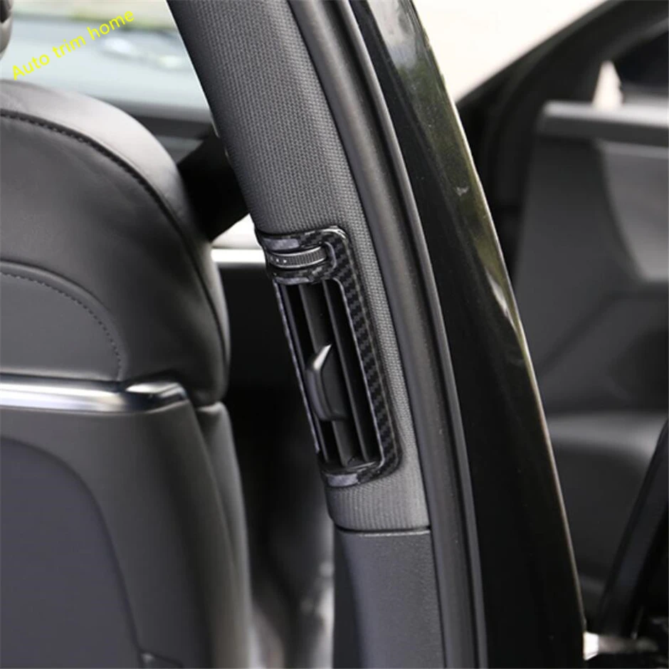 

Lapetus Pillar B Air Conditioning AC Outlet Vent Cover Trim ABS Matte Carbon Fiber Look Fit For Audi A6 C8 2019