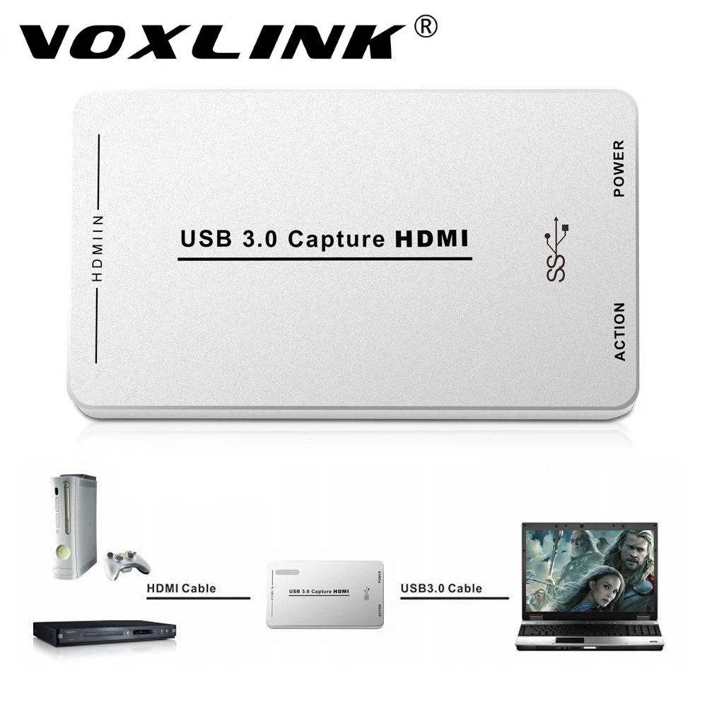XI100D UVC 1080P 60FPS to USB3.0 Video HDMI Capture Dongle Card Box For Windows~