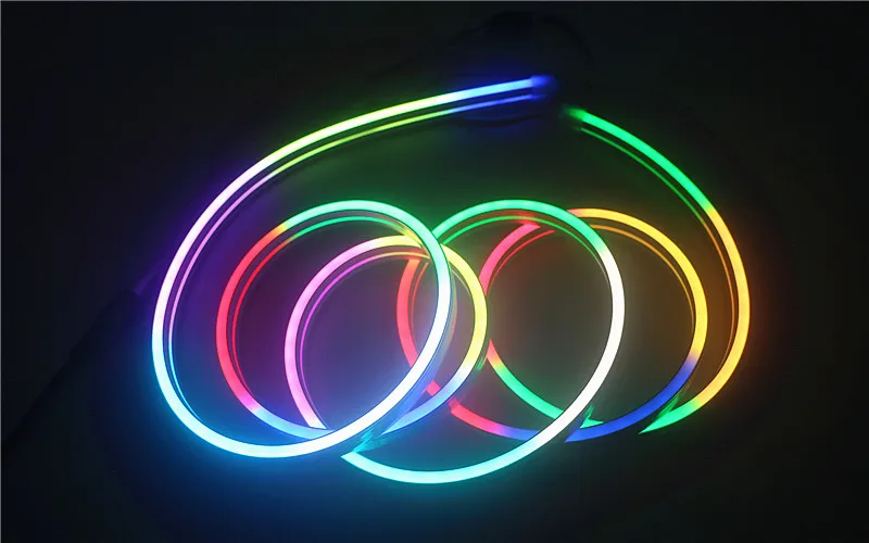 2 м RGB led Neon pixel Rope DC 5 В WS2812B WS2812 водонепроницаемая лампа дневного света лента полноцветный пиксельный адресуемый индивидуально неоновый свет