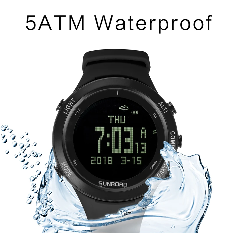Мужские часы Reloj Hombre SUNROAD армейские цифровые для ныряния спортивные Топ бренд