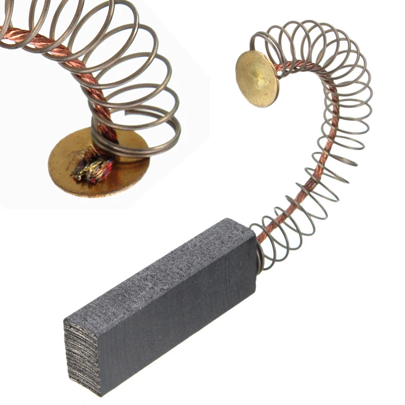 6pcs Electric Drill Motor Carbon Brushes with Brass Spring Spare Parts