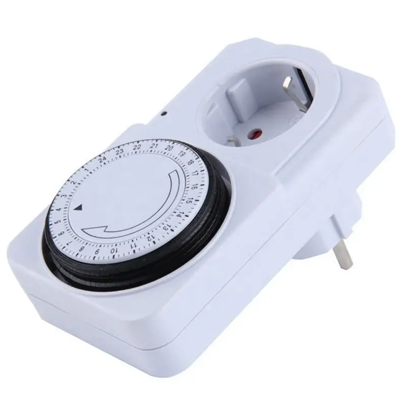24 Hour Mechanical Electrical Plug Program Timer Power Switch Energy