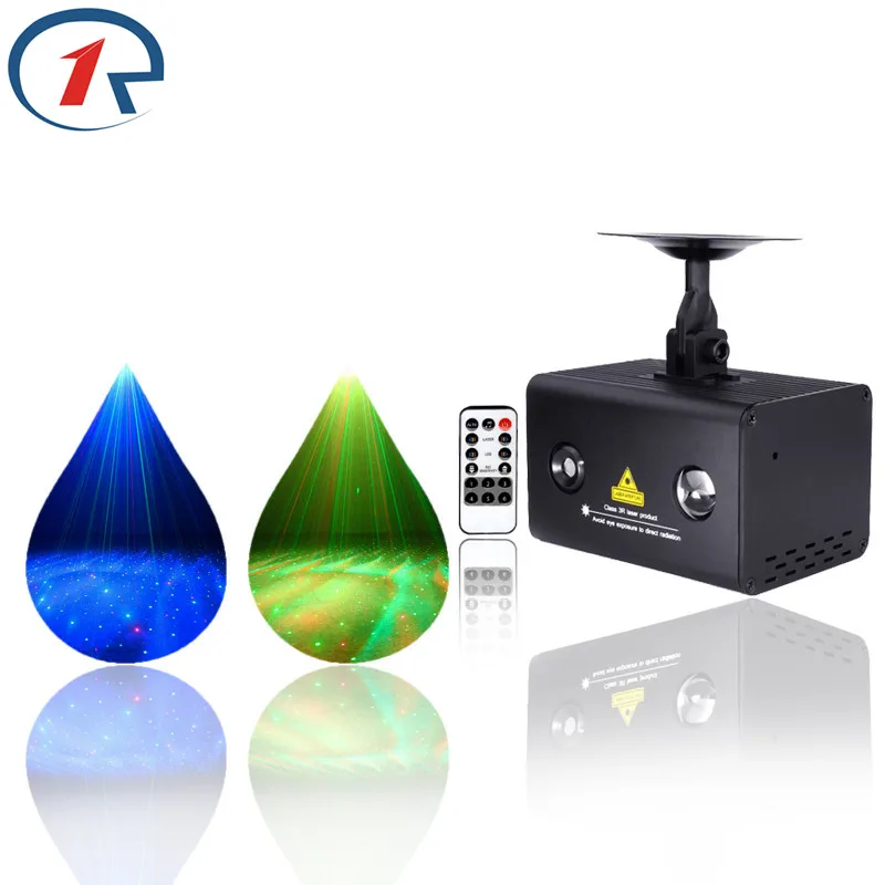 

ZjRight New IR Control Red Green Laser Light Blue LED Stage Colorful Galaxy Meteor Light KTV bar dj Disco Christmas Eve Lighting
