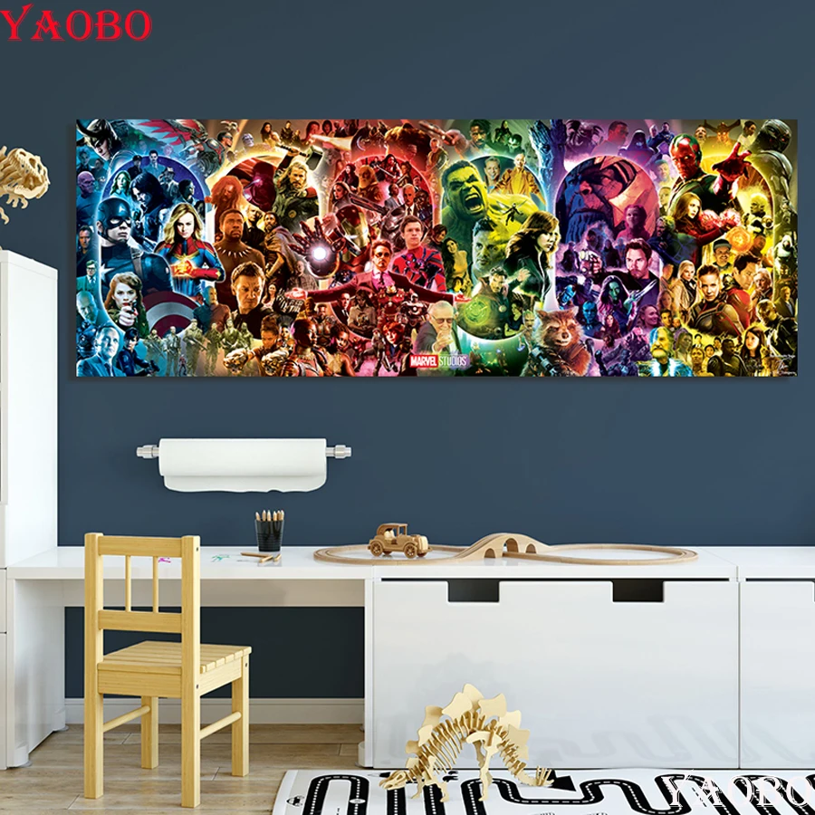 

Large Diy diamond painting Movie Poster Avengers Endgame diamond embroidery Mosaic Rhinestone 5D Square/round diamond mazayka