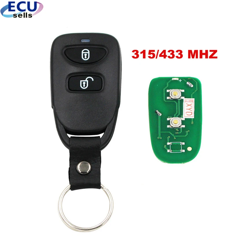 

2 Buttons Replacement Remote Control Key 315MHz or 433MHZ for Hyundai Tucson