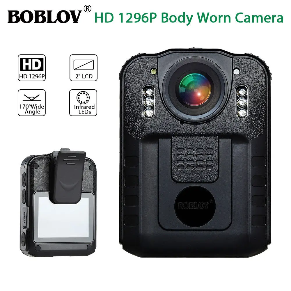 BOBLOV WN9 Novatek 96650 2 0 дюймов lcd HD 1296P полицейская камера инфракрасное ночное видение