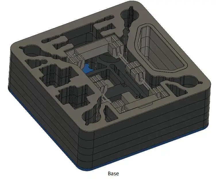 full size 692*692*260mm black color waterproof customized EVA foam 40 hardness