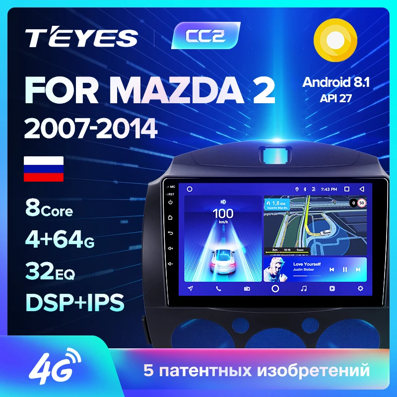 

TEYES CC2 For Mazda 2 2007-2014 Car Radio Multimedia Video Player Navigation GPS Android 8.1 2din 2 din DVD