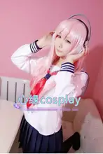 Anime de Super Sonico Cosplay Uniforme Escolar Conjunto Completo NUEVO