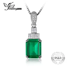 Jewelrypalace 4.5ct creado nano ruso esmeralda colgante plata de ley 925 joyas de plata para las mujeres joyería fina sin la cadena