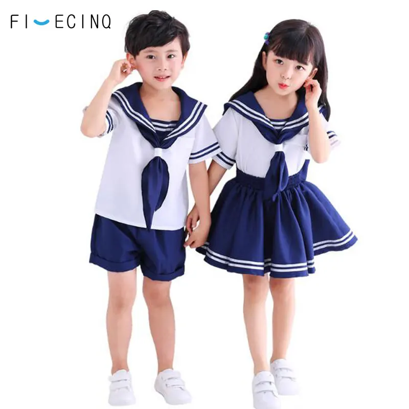 

Blue White Navy Costume Boy Girl Halloween Cosplay Suit Classic Kids Carnival School Performance Party Fancy Summer Holidays