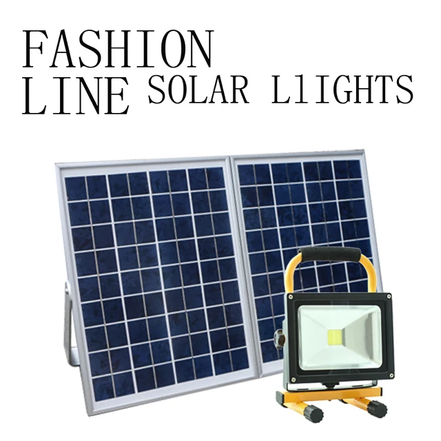 2016 High Efficiency 20W / 12V Li on Battery Solar Panel Light