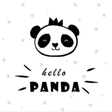 Плакат панды 100*100 см баннер на день рождения белый черный панда Вечерние Декорации детский душ