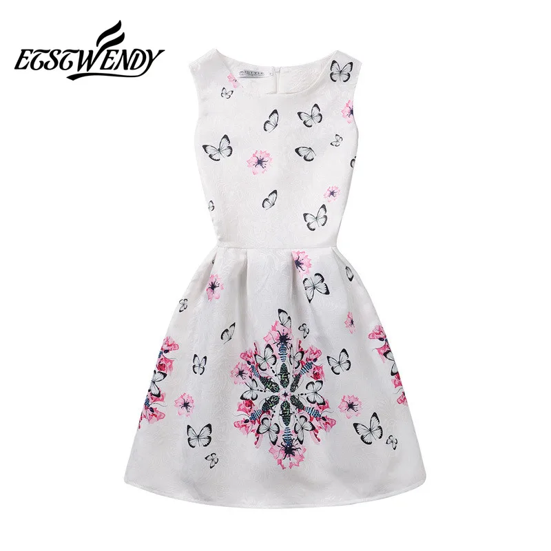 New Sweet Style Spring Summer Sleeveless Women Dress Printed A-line Dress Cute Slim Tank Mini Dress Women Clothing Vestidos