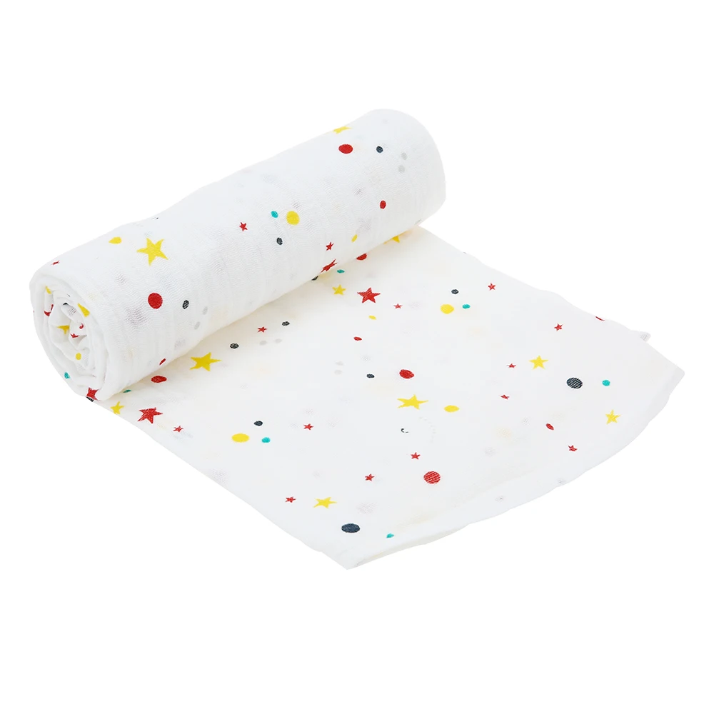 120 * 120cm Baby Blanket cute pattern Muslin Organic Cotton Toddler 2