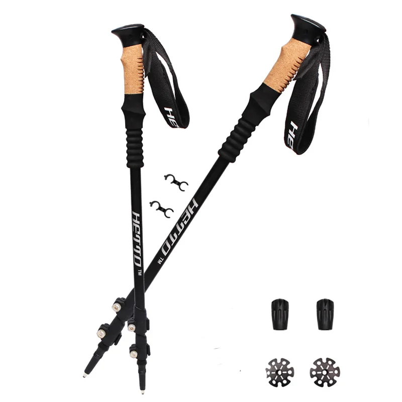 Hetto 2pcs Walking Stick 7075 Aluminum Hiking Poles Trekking Poles