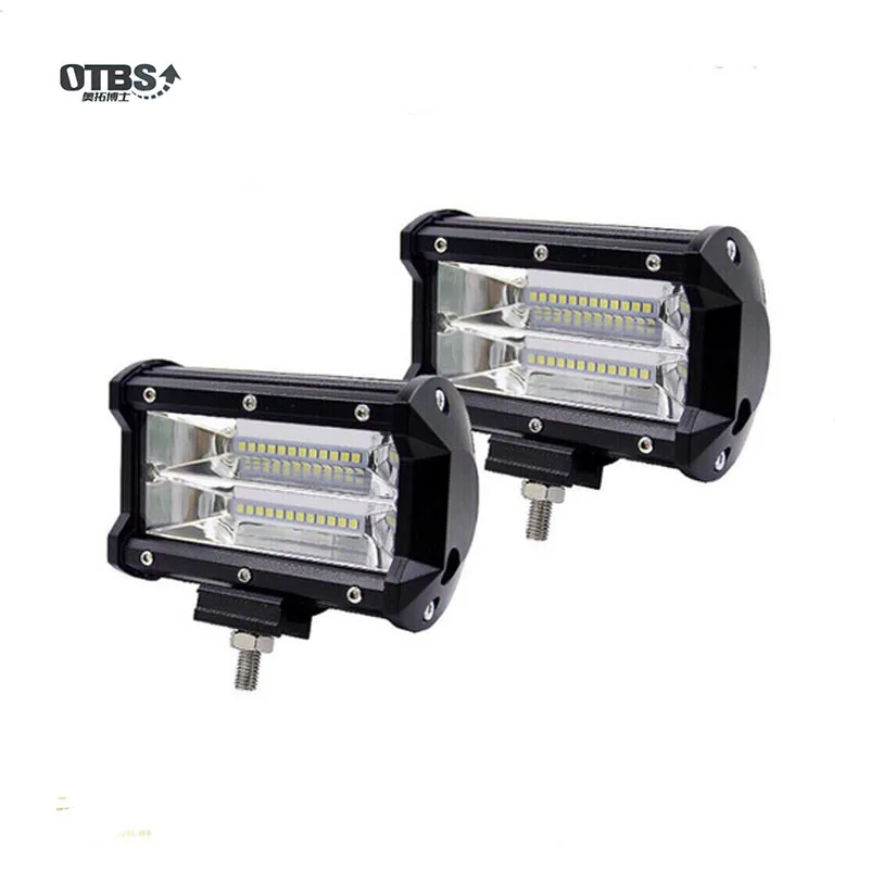 OTBS 5 дюймов светодиодный рабочий светильник 12 в 72 Вт точечный 24 6000 К Led-бар для